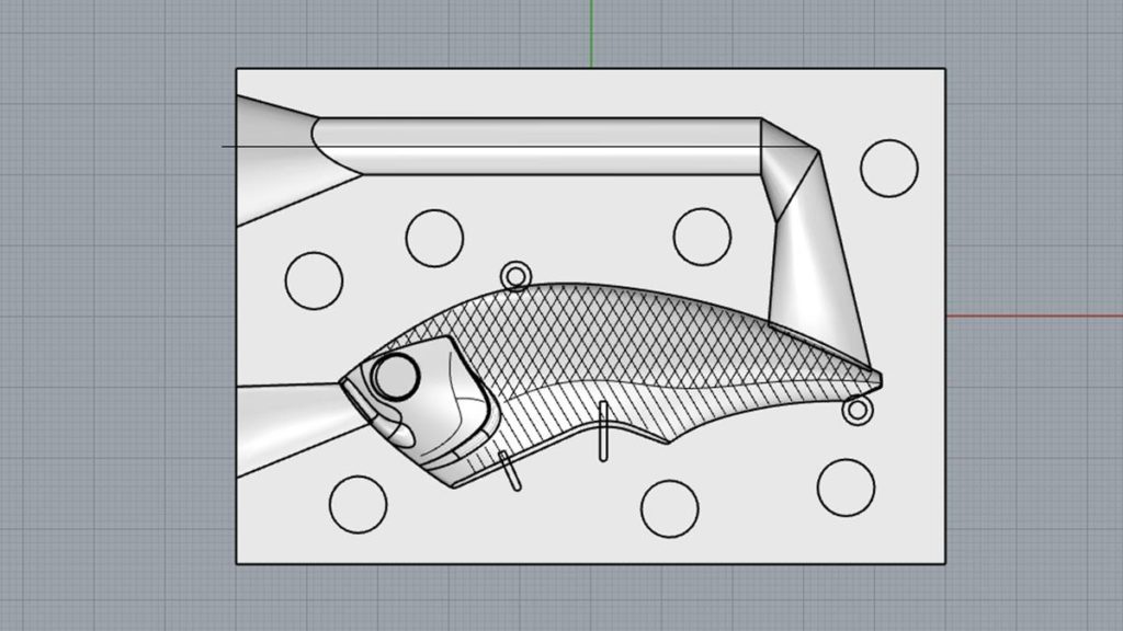 今日は 自作バイブレーションの型作り One Fish